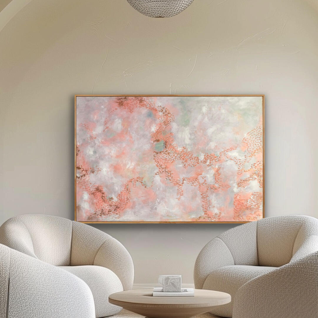 Float Away 2026 100x150 oil on canvas framed CONTEMPORARY PAINTING MIELIS ART