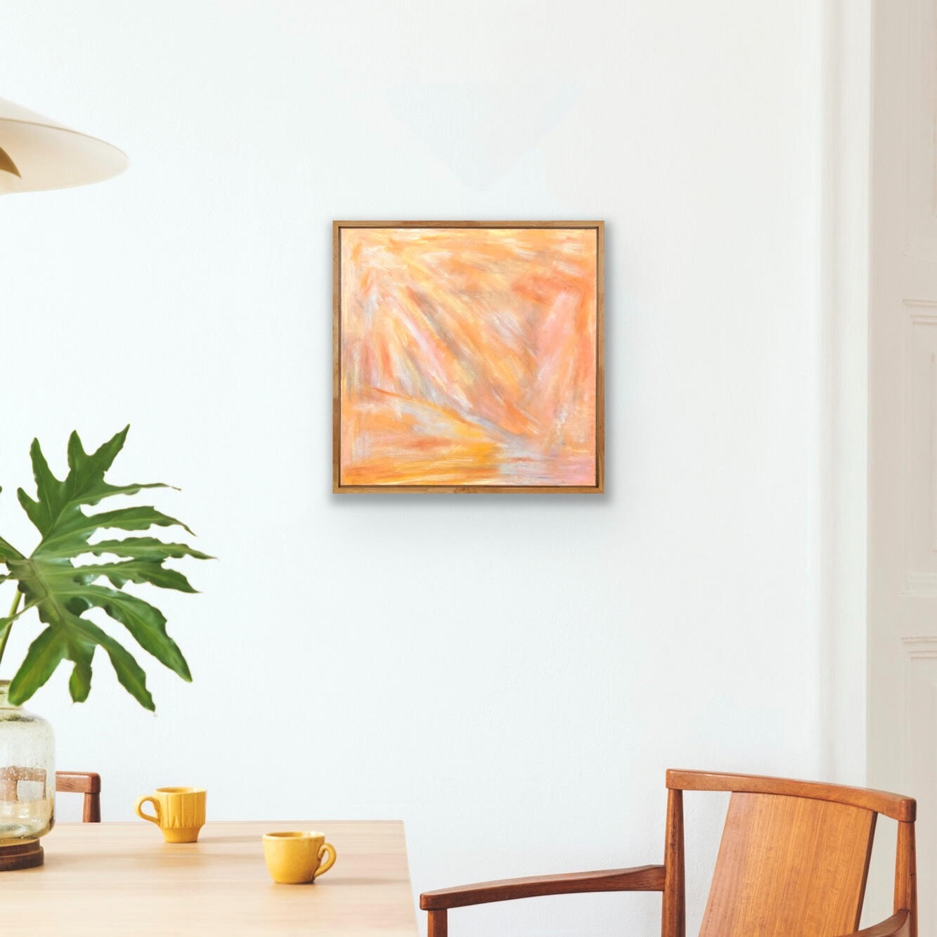 ESCAPE II 2025 50x50 oil on canvas framed CONTEMPORARY PAINTING MIELIS ART