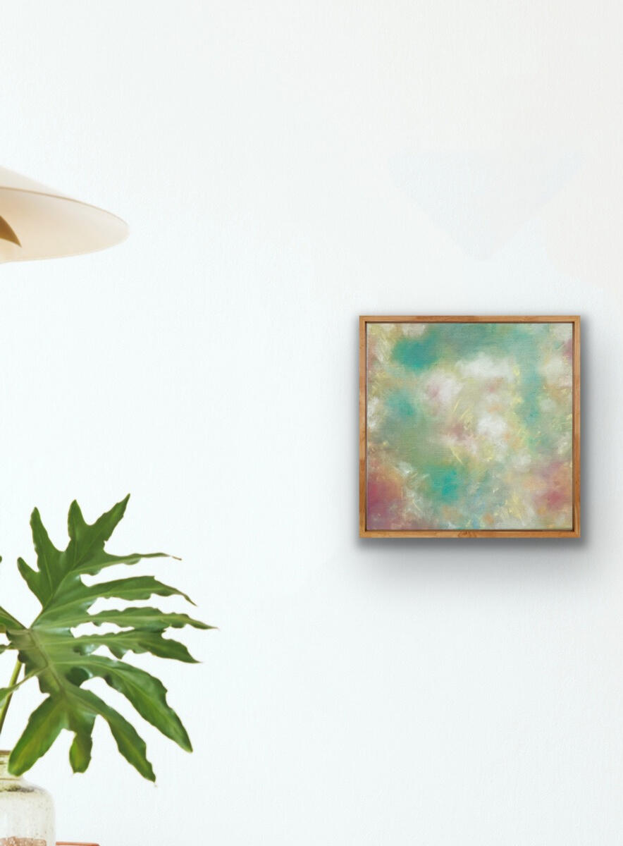 LETS GET LOST 2026 40x40 oil on linen canvas framed CONTEMPORARY PAINTING MIELIS ART