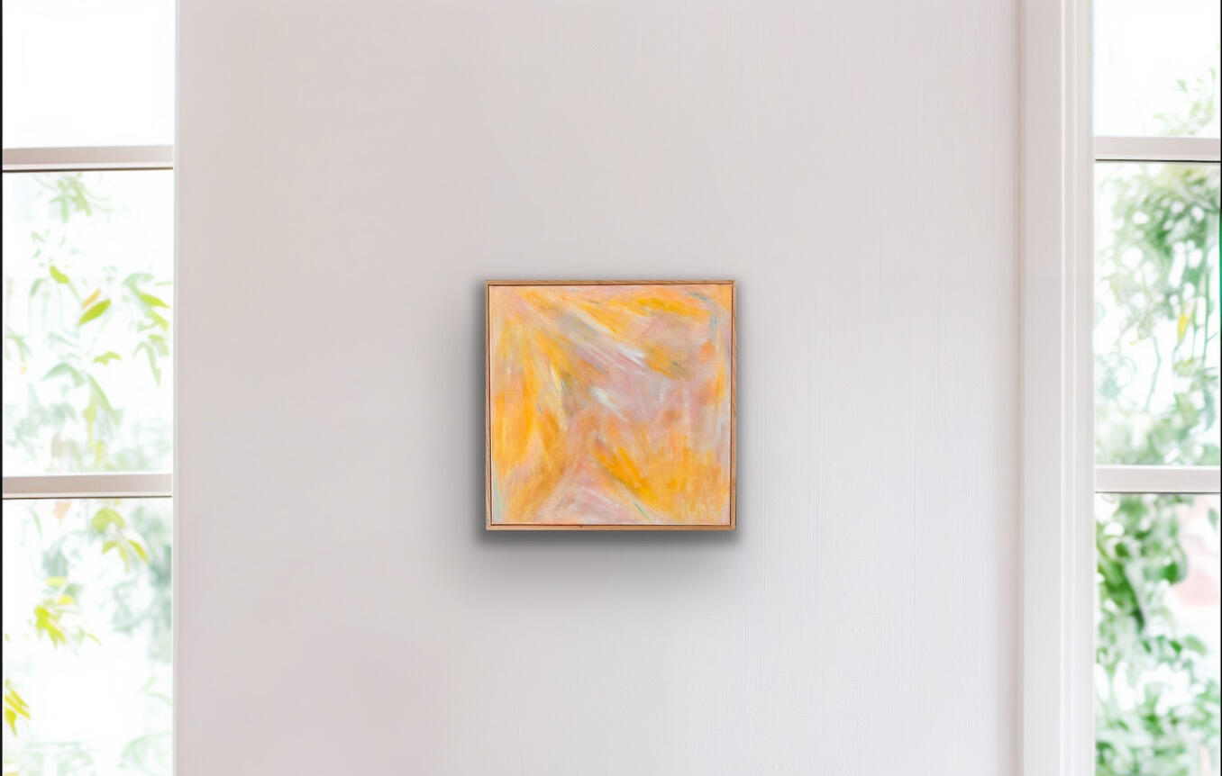 ESCAPE I 2025 50x50 oil on canvas framed CONTEMPORARY PAINTING MIELIS ART