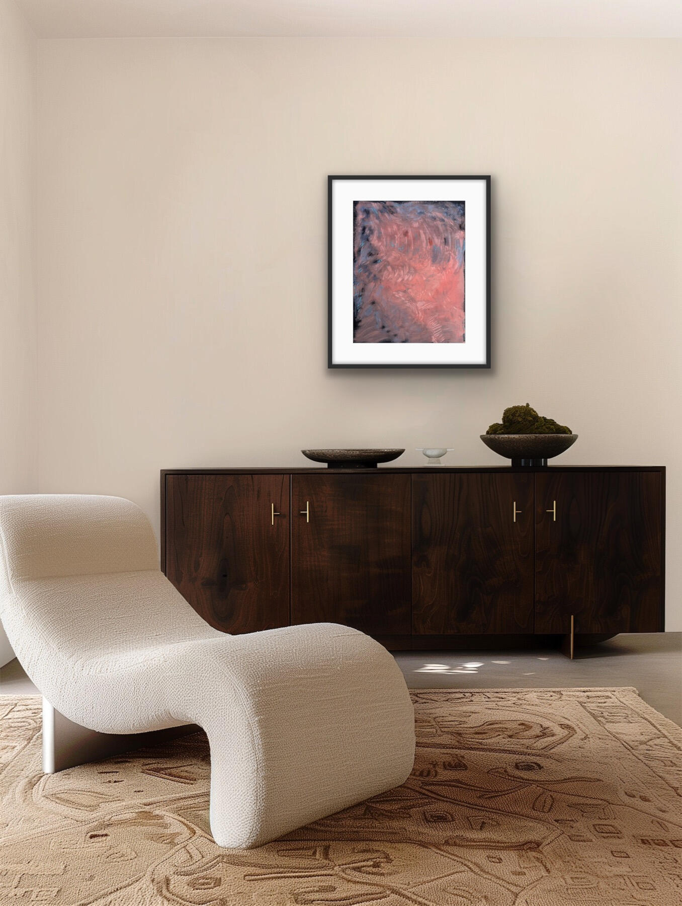 ISOLA LUNGA SUNSET III 2026 Oil on Paper 60x45 framed CONTEMPORARY PAINTING MIELIS ART