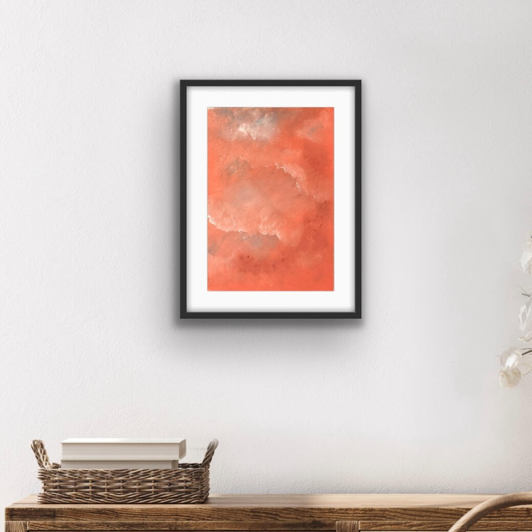 ISOLA LUNGA IV 2026 29x21 Oil on Paper framed CONTEMPORARY PAINTING MIELIS ART
