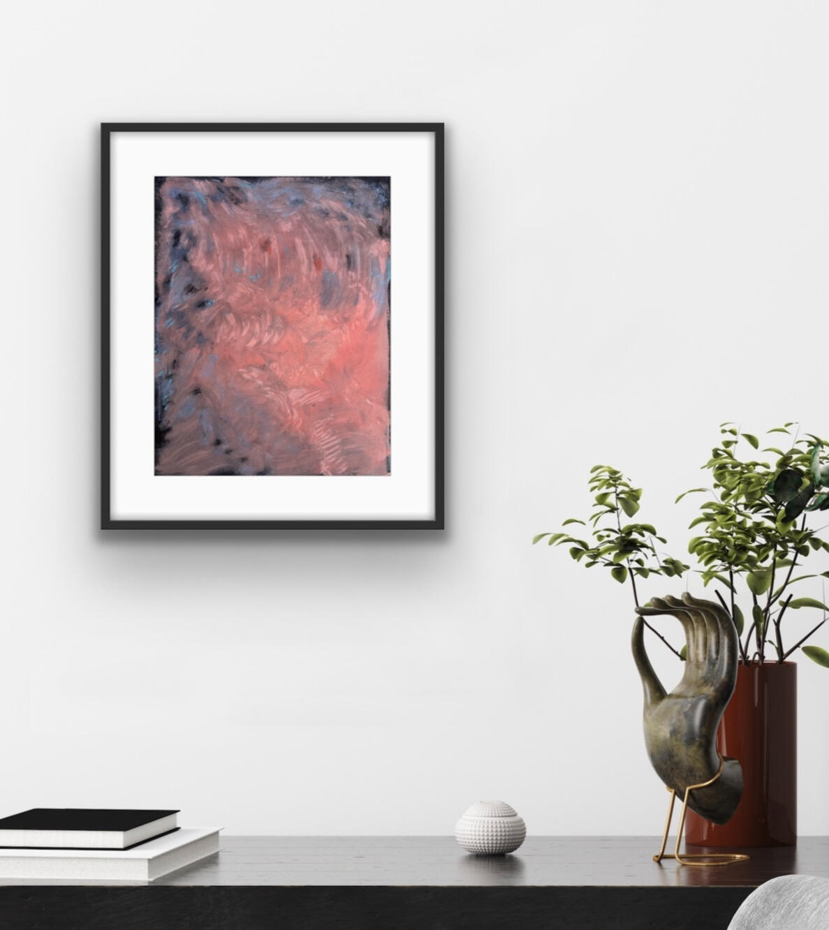 ISOLA LUNGA SUNSET II 2026 Oil on Paper 60x45 framed CONTEMPORARY PAINTING MIELIS ART
