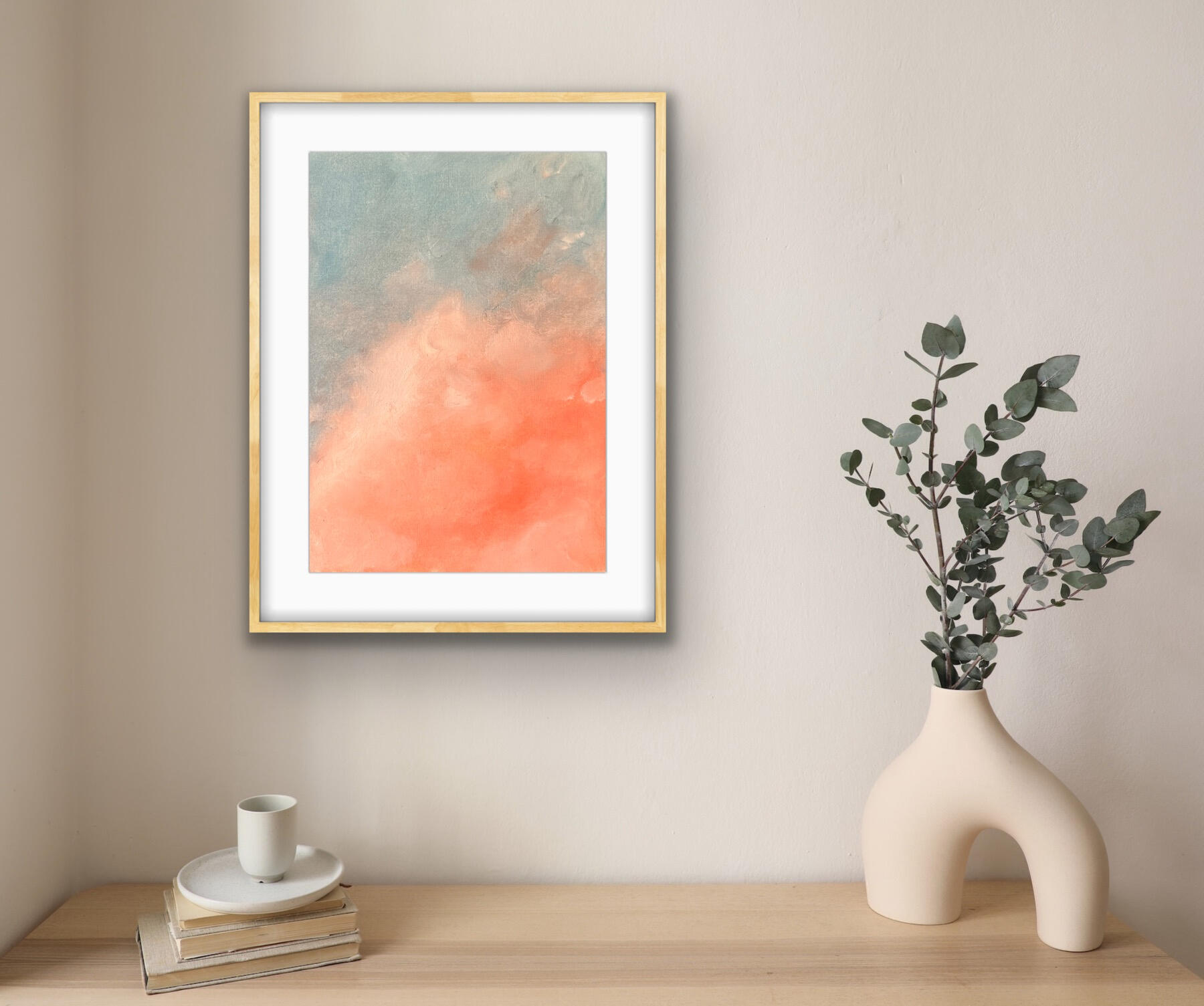 ISOLA LUNGA I 2026 29x21 Oil on Paper framed CONTEMPORARY PAINTING MIELIS ART