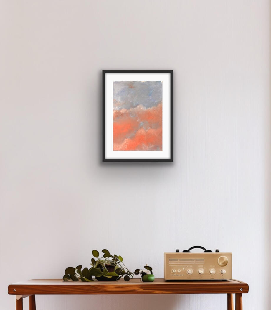 ISOLA LUNGA III 2026 29x21cm Oil on Paper framed CONTEMPORARY PAINTING MIELIS ART