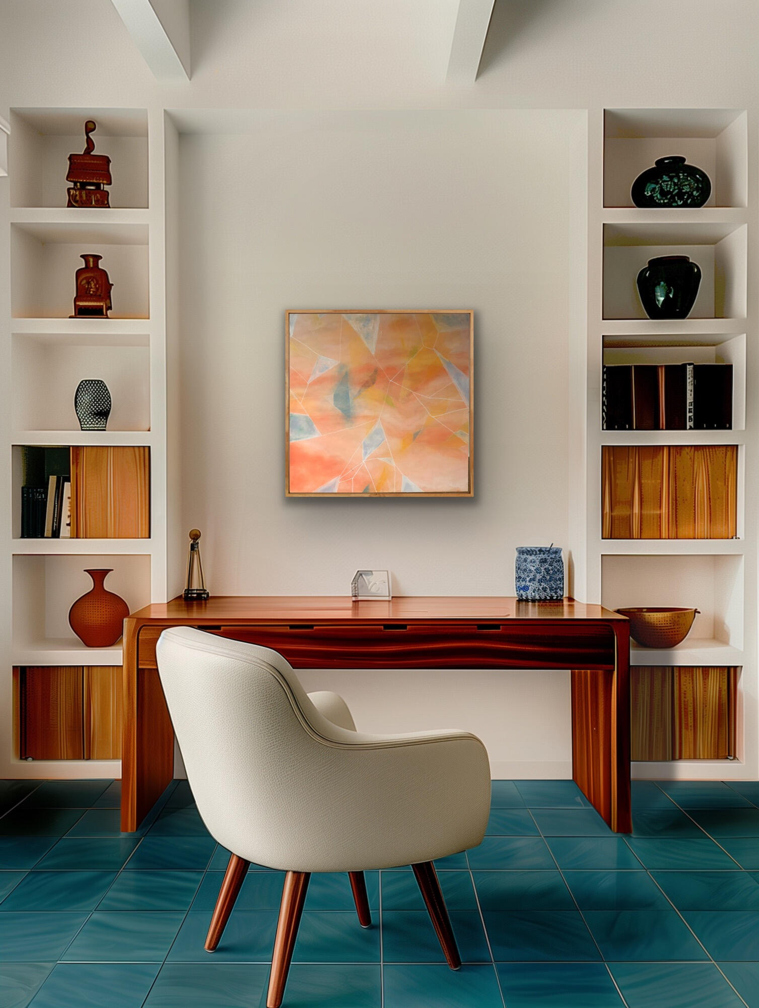Boundless I 2026 65x65 oil on wood framed CONTEMPORARY PAINTING MIELIS ART